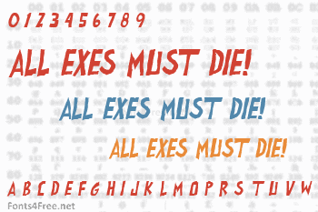 All exes must die! Font