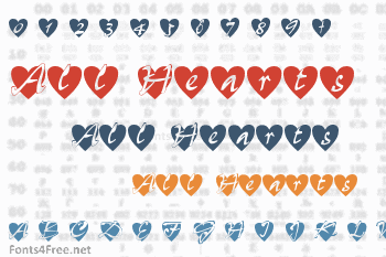 All Hearts Font