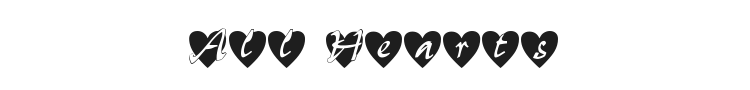 All Hearts Font Preview