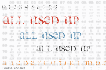 All Used Up Font