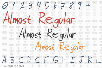 Almost Regular Font