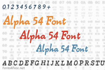 Alpha 54 Font