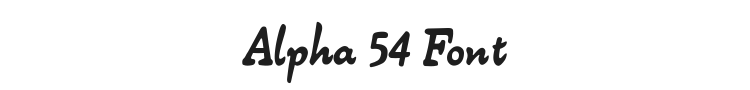 Alpha 54 Font Preview