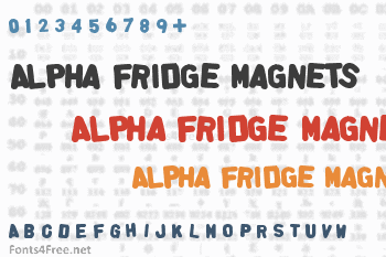 Alpha Fridge Magnets Font