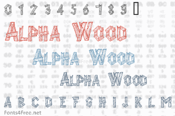 Alpha Wood Font