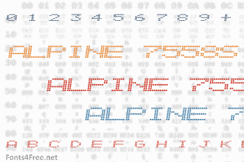 Alpine 7558S Font