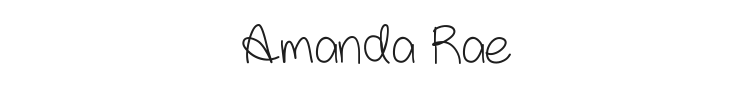 Amanda Rae Font Preview