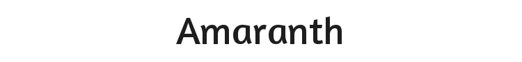 Amaranth Font Preview