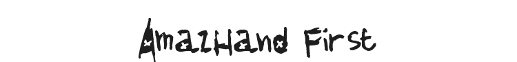 AmazHand First Font Preview