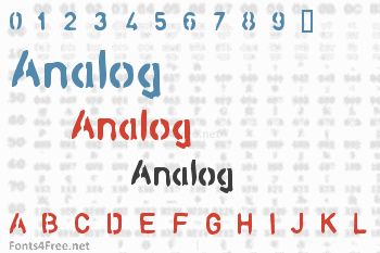 Analog Font
