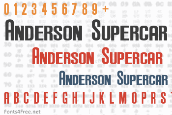 Anderson Supercar Font