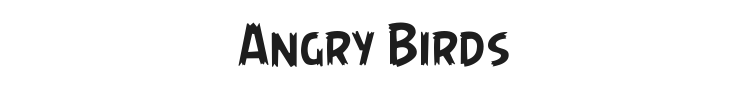 Angry Birds Font Preview