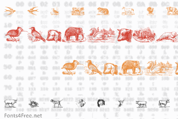 Animals Old Cuts Font