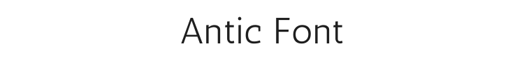 Antic Font