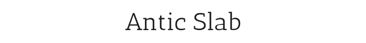 Antic Slab Font