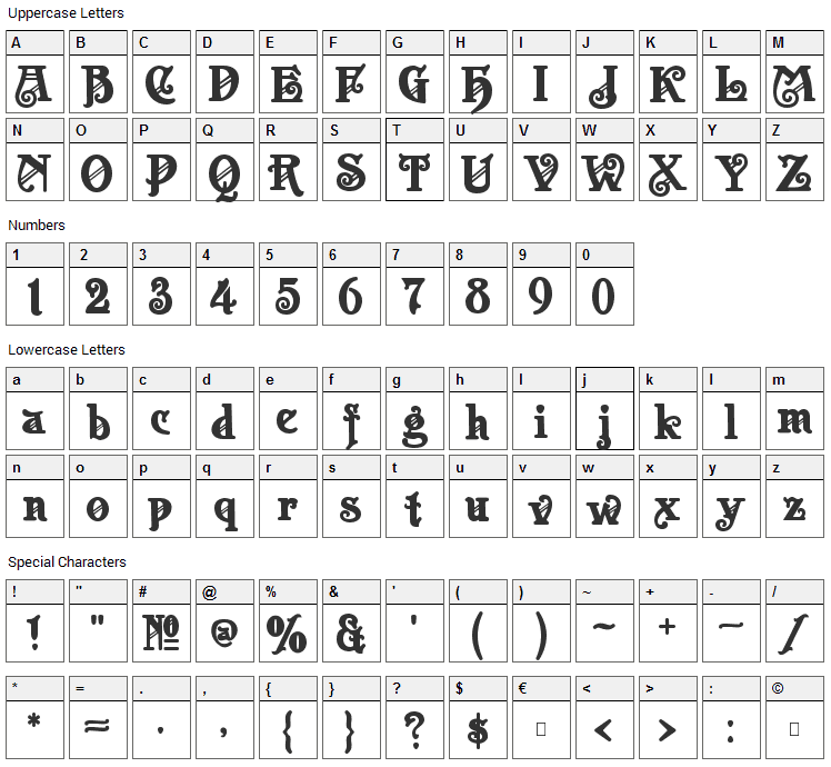 Apollo ASM Font Character Map