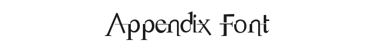 Appendix Font Preview