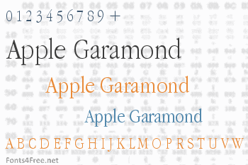 Apple Garamond Font