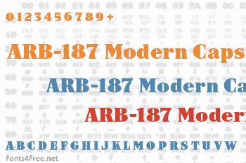 ARB-187 Modern Caps Font