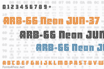 ARB-66 Neon JUN-37 Font