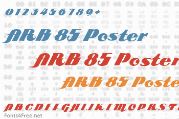 ARB 85 Poster Script JAN-39 Font