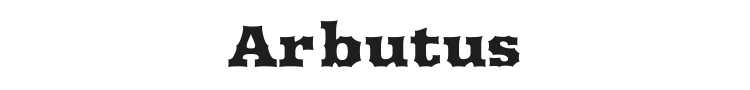 Arbutus Font Preview