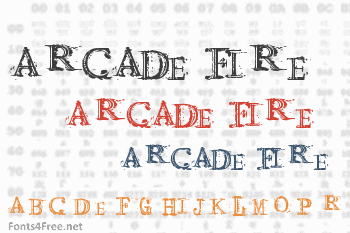 Arcade fire Font