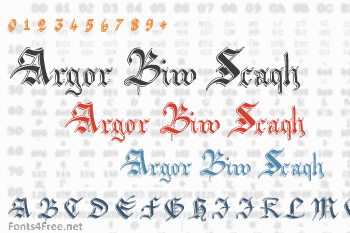 Argor Biw Scaqh Font