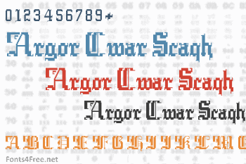 Argor Cwar Scaqh Font