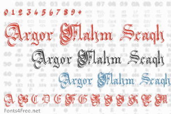 Argor Flahm Scaqh Font