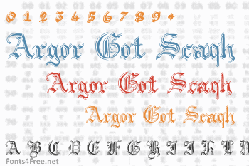 Argor Got Scaqh Font