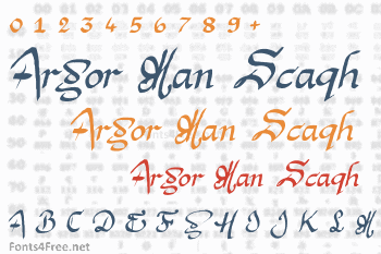 Argor Man Scaqh Font