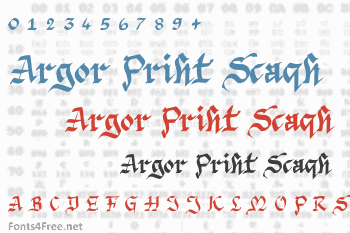 Argor Priht Scaqh Font