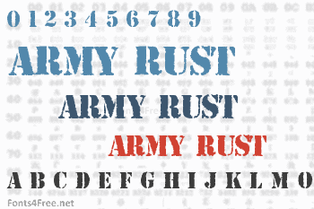 Army Rust Font
