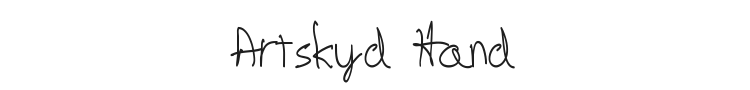Artskyd Hand Font Preview