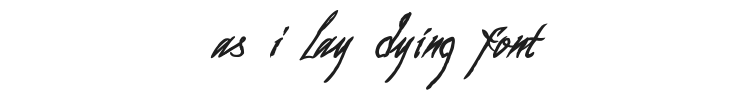 As I Lay Dying Font Preview