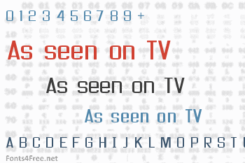 As seen on TV Font