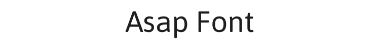 Asap Font Preview