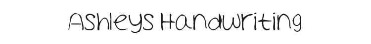 Ashleys Handwriting Font Preview