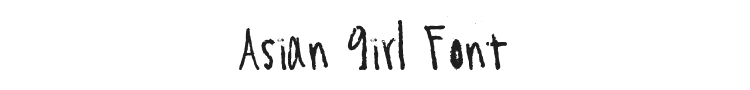 Asian Girl Font