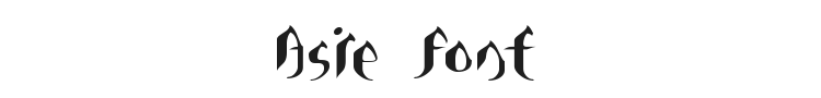 Asie Font Preview