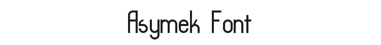 Asymek Font Preview