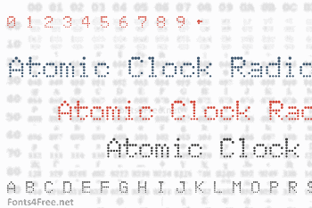 Atomic Clock Radio Font