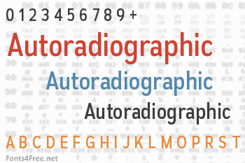 Autoradiographic Font