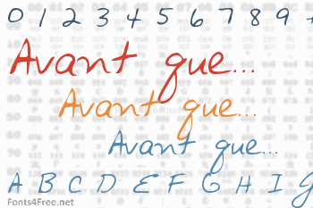 Avant que... Font