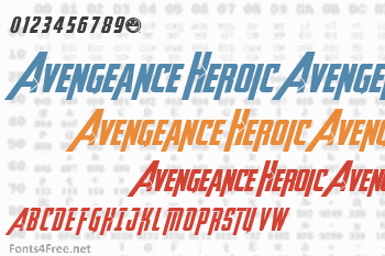 Avengeance Heroic Avenger Font