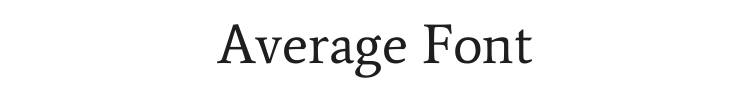 Average Font