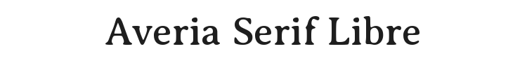 Averia Serif Libre Font Preview