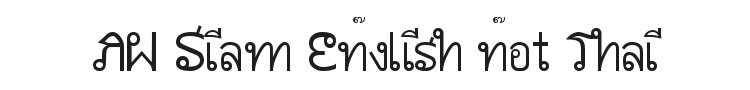 AW Siam English not Thai Font Preview