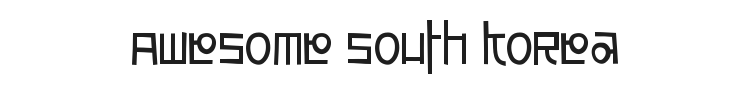 Awesome South Korea Font